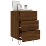 Engineered wood brown oak bedside table 40x40x66 cm by vidaXL, Nightstands - Ref: Foro24-827659, Price: 60,17 €, Discount: %