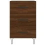 Engineered wood brown oak bedside table 40x40x66 cm by vidaXL, Nightstands - Ref: Foro24-827659, Price: 60,17 €, Discount: %