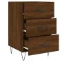 Engineered wood brown oak bedside table 40x40x66 cm by vidaXL, Nightstands - Ref: Foro24-827659, Price: 60,17 €, Discount: %