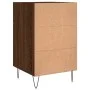 Engineered wood brown oak bedside table 40x40x66 cm by vidaXL, Nightstands - Ref: Foro24-827659, Price: 60,17 €, Discount: %