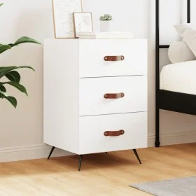 Weißer Nachttisch aus Holzwerkstoff, 40 x 40 x 66 cm von vidaXL, Nachttische - Ref: Foro24-827628, Preis: 67,14 €, Rabatt: %