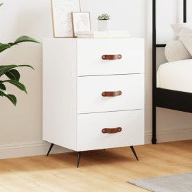 Weißer Nachttisch aus Holzwerkstoff, 40 x 40 x 66 cm von vidaXL, Nachttische - Ref: Foro24-827628, Preis: 67,99 €, Rabatt: %