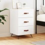 Weißer Nachttisch aus Holzwerkstoff, 40 x 40 x 66 cm von vidaXL, Nachttische - Ref: Foro24-827628, Preis: 67,99 €, Rabatt: %
