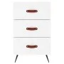 Weißer Nachttisch aus Holzwerkstoff, 40 x 40 x 66 cm von vidaXL, Nachttische - Ref: Foro24-827628, Preis: 67,14 €, Rabatt: %