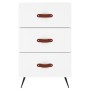 Weißer Nachttisch aus Holzwerkstoff, 40 x 40 x 66 cm von vidaXL, Nachttische - Ref: Foro24-827628, Preis: 67,99 €, Rabatt: %