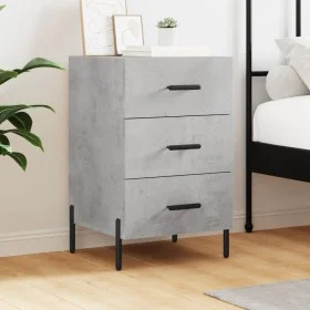 Concrete gray engineered wood bedside table 40x40x66 cm by vidaXL, Nightstands - Ref: Foro24-827672, Price: 68,06 €, Discount: %