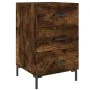 Engineered wood smoked oak bedside table 40x40x66 cm by vidaXL, Nightstands - Ref: Foro24-827665, Price: 52,36 €, Discount: %