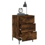 Mesita de noche madera de ingeniería roble ahumado 40x40x66 cm de vidaXL, Mesitas de noche - Ref: Foro24-827665, Precio: 52,3...