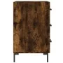 Engineered wood smoked oak bedside table 40x40x66 cm by vidaXL, Nightstands - Ref: Foro24-827665, Price: 52,36 €, Discount: %