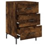 Nachttisch aus geräucherter Eiche aus Holzwerkstoff 40x40x66 cm von vidaXL, Nachttische - Ref: Foro24-827665, Preis: 52,90 €,...