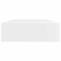 Estante flotante pared con 1 cajón MDF blanco para libros/DVD