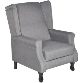 Sillón de tela gris Sillón de tela gris