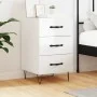 Glossy white engineered wood bedside table 40x40x66 cm by vidaXL, Nightstands - Ref: Foro24-827654, Price: 64,88 €, Discount: %