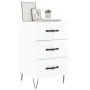 Glossy white engineered wood bedside table 40x40x66 cm by vidaXL, Nightstands - Ref: Foro24-827654, Price: 64,88 €, Discount: %