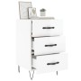 Glossy white engineered wood bedside table 40x40x66 cm by vidaXL, Nightstands - Ref: Foro24-827654, Price: 65,92 €, Discount: %