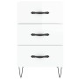 Glossy white engineered wood bedside table 40x40x66 cm by vidaXL, Nightstands - Ref: Foro24-827654, Price: 65,92 €, Discount: %