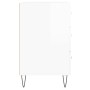 Glossy white engineered wood bedside table 40x40x66 cm by vidaXL, Nightstands - Ref: Foro24-827654, Price: 65,92 €, Discount: %