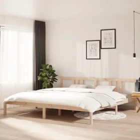 Bettgestell aus Massivholz 200x200 cm von vidaXL, Betten und Lattenroste - Ref: Foro24-814904, Preis: 116,60 €, Rabatt: %