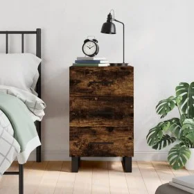 Nachttisch aus geräuchertem Eichenholzwerkstoff, 40 x 40 x 66 cm von vidaXL, Nachttische - Ref: Foro24-827689, Preis: 66,76 €...