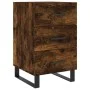Smoked oak engineered wood bedside table 40x40x66 cm by vidaXL, Nightstands - Ref: Foro24-827689, Price: 66,76 €, Discount: %