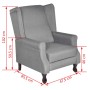 Sillón de tela gris