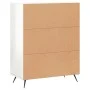 Aparador de madera contrachapada blanco brillante 69,5x34x90 cm de vidaXL, Aparadores - Ref: Foro24-827694, Precio: 81,81 €, ...
