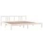White solid wood bed frame 200x200 cm by vidaXL, Beds and slatted bases - Ref: Foro24-814905, Price: 96,65 €, Discount: %
