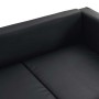 Sofá de 2 plazas de cuero artificial negro