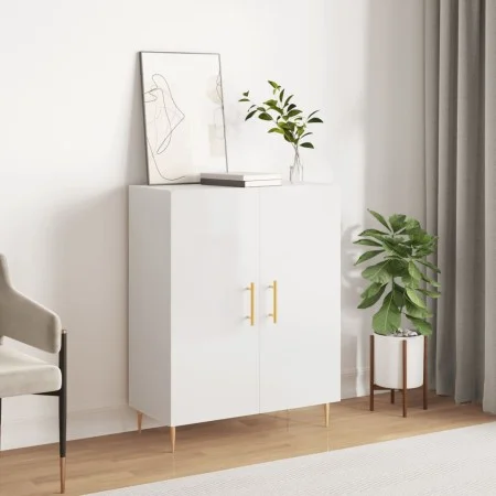Hochglanzweißes Sperrholz-Sideboard 69,5 x 34 x 90 cm von vidaXL, Sideboards - Ref: Foro24-827710, Preis: 89,39 €, Rabatt: %