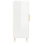Aparador de madera contrachapada blanco brillante 69,5x34x90 cm de vidaXL, Aparadores - Ref: Foro24-827710, Precio: 93,48 €, ...