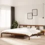 Honey brown solid wood bed frame 200x200 cm by vidaXL, Beds and slatted bases - Ref: Foro24-814907, Price: 161,54 €, Discount: %