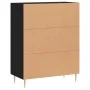Black engineered wood sideboard 69.5x34x90 cm by vidaXL, Sideboards - Ref: Foro24-827709, Price: 76,45 €, Discount: %