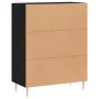 Black engineered wood sideboard 69.5x34x90 cm by vidaXL, Sideboards - Ref: Foro24-827709, Price: 76,45 €, Discount: %