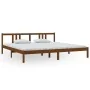Honigbraunes Massivholzbettgestell 200x200 cm von vidaXL, Betten und Lattenroste - Ref: Foro24-814907, Preis: 161,64 €, Rabat...
