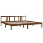 Honey brown solid wood bed frame 200x200 cm by vidaXL, Beds and slatted bases - Ref: Foro24-814907, Price: 161,54 €, Discount: %