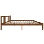 Honigbraunes Massivholzbettgestell 200x200 cm von vidaXL, Betten und Lattenroste - Ref: Foro24-814907, Preis: 161,64 €, Rabat...