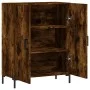 Smoked oak engineered wood sideboard 69.5x34x90 cm by vidaXL, Sideboards - Ref: Foro24-827729, Price: 78,64 €, Discount: %