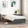 Estructura de cama individual madera maciza gris 75x190 cm de vidaXL, Camas y somieres - Ref: Foro24-815006, Precio: 106,90 €...