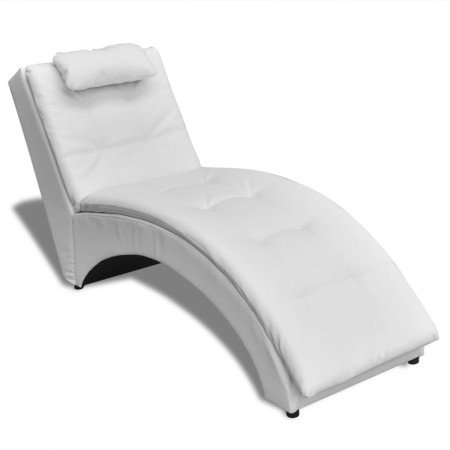 Diván con almohada de cuero sintético blanco en Divanes | Comprar online en Foro24