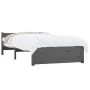 Estructura de cama individual madera maciza gris 75x190 cm de vidaXL, Camas y somieres - Ref: Foro24-815006, Precio: 106,90 €...
