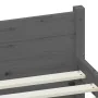 Estructura de cama individual madera maciza gris 75x190 cm de vidaXL, Camas y somieres - Ref: Foro24-815006, Precio: 106,90 €...