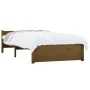 Honigbrauner Massivholzbettrahmen 75x190 cm von vidaXL, Betten und Lattenroste - Ref: Foro24-815007, Preis: 106,61 €, Rabatt: %