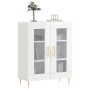 Aparador de madera contrachapada blanco brillante 69,5x34x90 cm de vidaXL, Aparadores - Ref: Foro24-827774, Precio: 89,00 €, ...