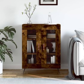 Sideboard aus geräuchertem Eichenholzwerkstoff, 69,5 x 34 x 90 cm von vidaXL, Sideboards - Ref: Foro24-827761, Preis: 88,90 €...