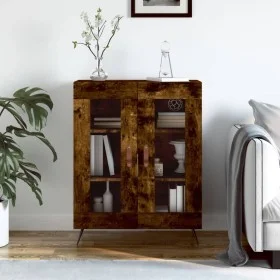 Smoked oak engineered wood sideboard 69.5x34x90 cm by vidaXL, Sideboards - Ref: Foro24-827761, Price: 87,74 €, Discount: %