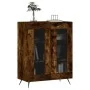 Smoked oak engineered wood sideboard 69.5x34x90 cm by vidaXL, Sideboards - Ref: Foro24-827761, Price: 87,74 €, Discount: %