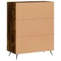 Smoked oak engineered wood sideboard 69.5x34x90 cm by vidaXL, Sideboards - Ref: Foro24-827761, Price: 87,74 €, Discount: %