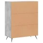 Engineered wood sideboard in concrete grey 69.5x34x90 cm by vidaXL, Sideboards - Ref: Foro24-827760, Price: 80,55 €, Discount: %