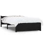 Black single solid wood bed frame 75x190 cm by vidaXL, Beds and slatted bases - Ref: Foro24-815008, Price: 75,19 €, Discount: %