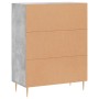 Aparador de madera de ingeniería gris hormigón 69,5x34x90 cm de vidaXL, Aparadores - Ref: Foro24-827776, Precio: 88,63 €, Des...
